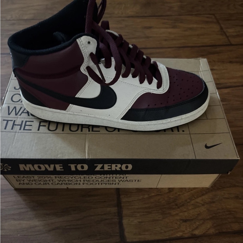 Nike Court Vision Mid Dark Beetroot Size 8.5